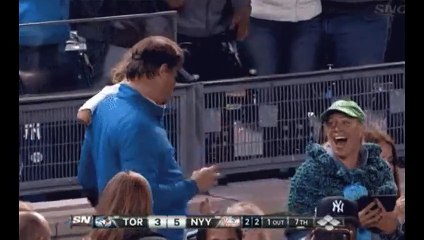 Little Girl Throws Back Derek Jeter's Foul Ball