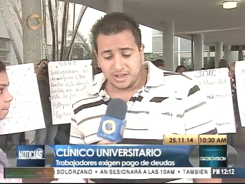 Trabajadores del HCU en paro para exigir pagos