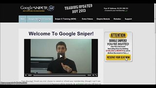What is Google Sniper Inside Members Area Preview Video