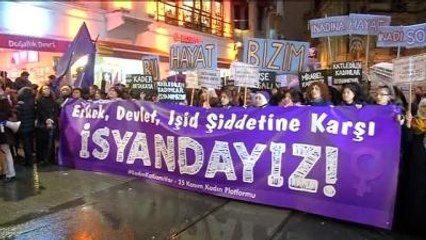 Beyoğlu'nda Kadına Yönelik Şiddet Protesto Edildi