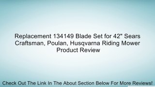 Replacement 134149 Blade Set for 42