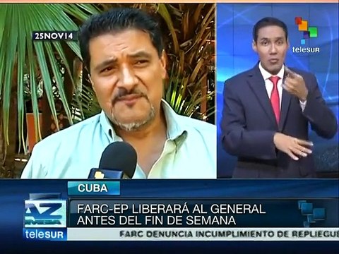 FARC-EP anuncian que general Alzate será liberado proximamente