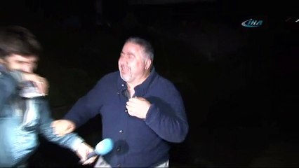 Aracı sulara gömülünce o