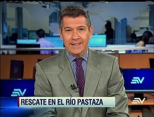 Rescatan a funcionarios cuya embarcación fue arrastrada por río Pastaza