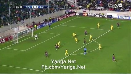APOEL 0 - 4 Barcelona Messi