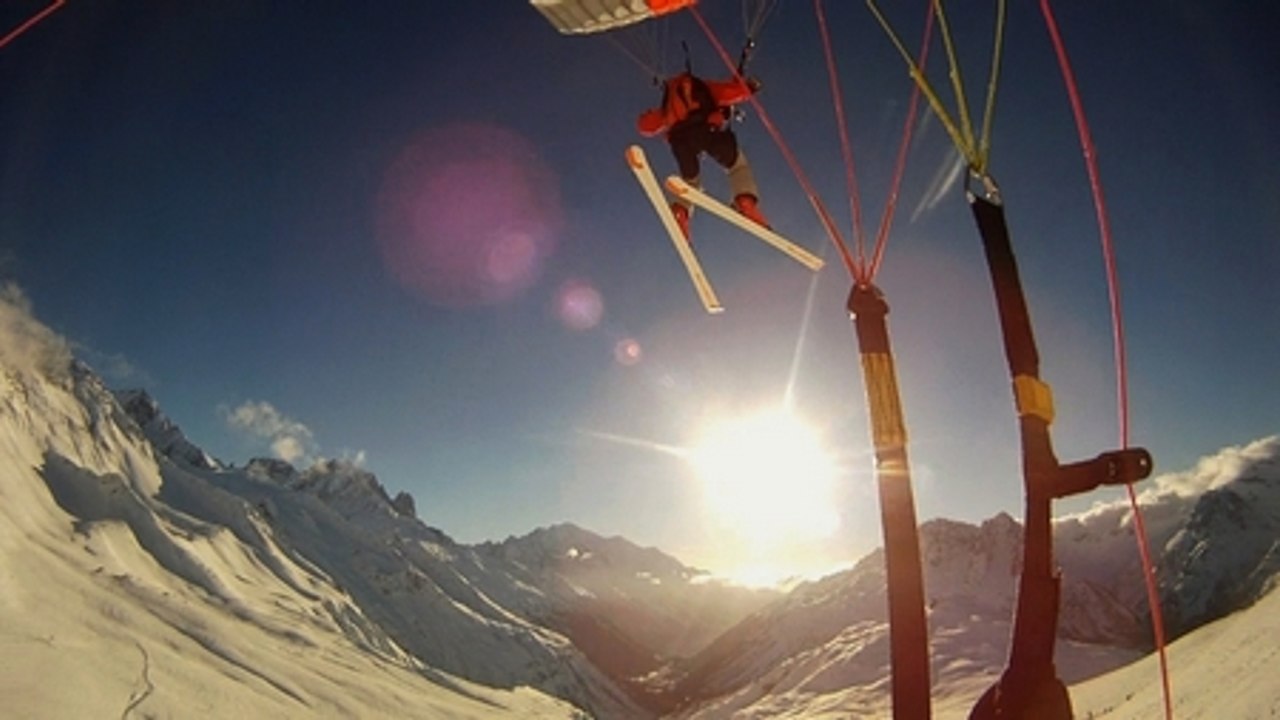 Speed-Kiting et Soaring à Balme, Vallée de Chamonix.