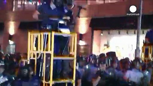 Hong Kong police spray potent substance onto pro-democracy activists