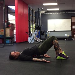 Glute bridge dying bug series