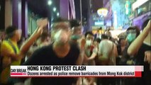Dozens arrested as police remove barricades in Hong Kong protest site