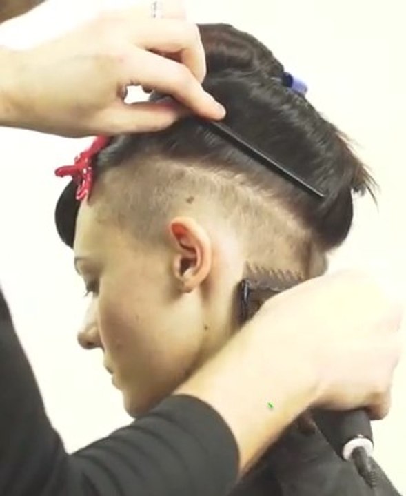Long hair cut  !! Hair buzzed off - Bob cut lon...