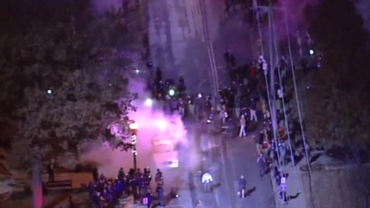 Protests flare up for a second night