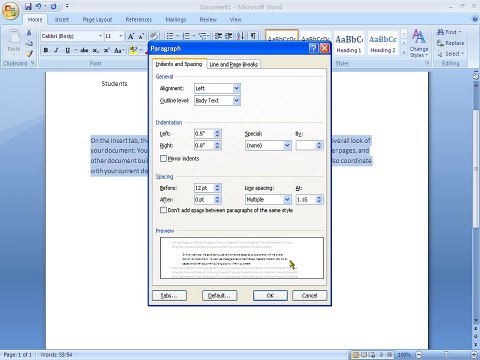 microsoft office word indentation spacing mirror indets alignment in urdu part 026