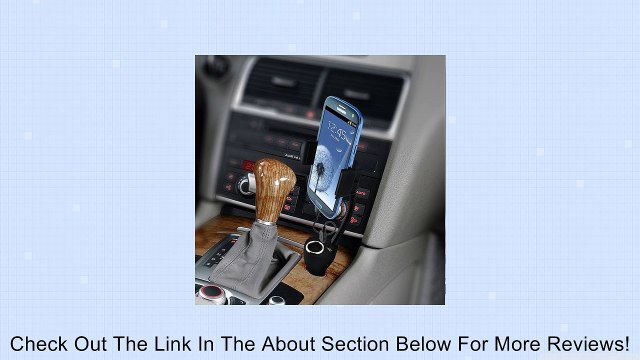 iKross Universal Cigarette Car Mount Holder with 2 USB Port and Extra Socket - include Micro-USB Data Cable for LG G3 / G3 Vigor, Volt, Optimus Exceed 2, Optimus L90, Optimus L70, Lucid 3, Optimus Zone 2, Extravert 2, Optimus F3Q, G2 Smartphone and more R