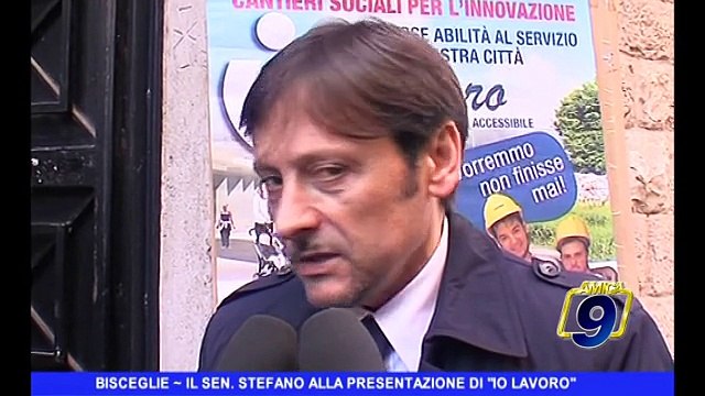 BISCEGLIE | Il sen. Stefàno alla presentazione di Io lavoro