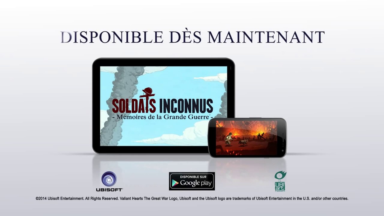 Valiant Hearts - The Great War (Soldats inconnus) -- Android Launch Trailer [FR]