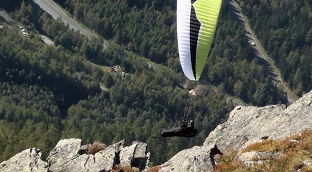 Paragliding side of Plan de l'Aiguille Chamonix, Autumn 2014.