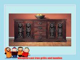 Florence Dining Buffet w Grille Doors in Dark Mahogany Finish