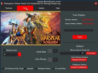 Warspear Online Hack Tools for Android, iOS, and PC