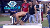 Bigg Boss 8: Upen Patel Takes A Dip In Cow Dung | Yuck!