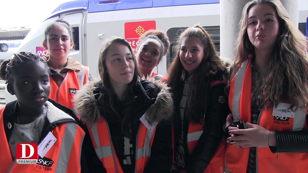 'Girls Day' à la SNCF pour promouvoir la mixité professionnelle. Visite à la gare de Toulouse-Matabiau.
