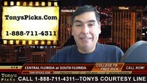 South Florida Bulls vs. Central Florida Knights Free Pick Prediction NCAA College Football Odds Preview 11-28-2014