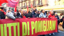 Napoli - Fiom corteo lavoratori, presente anche Landini (21.11.14)