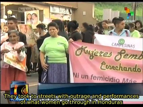 Honduran women's organizations protest gender based violence
