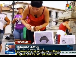 Brazilian feminists protest abortion bill