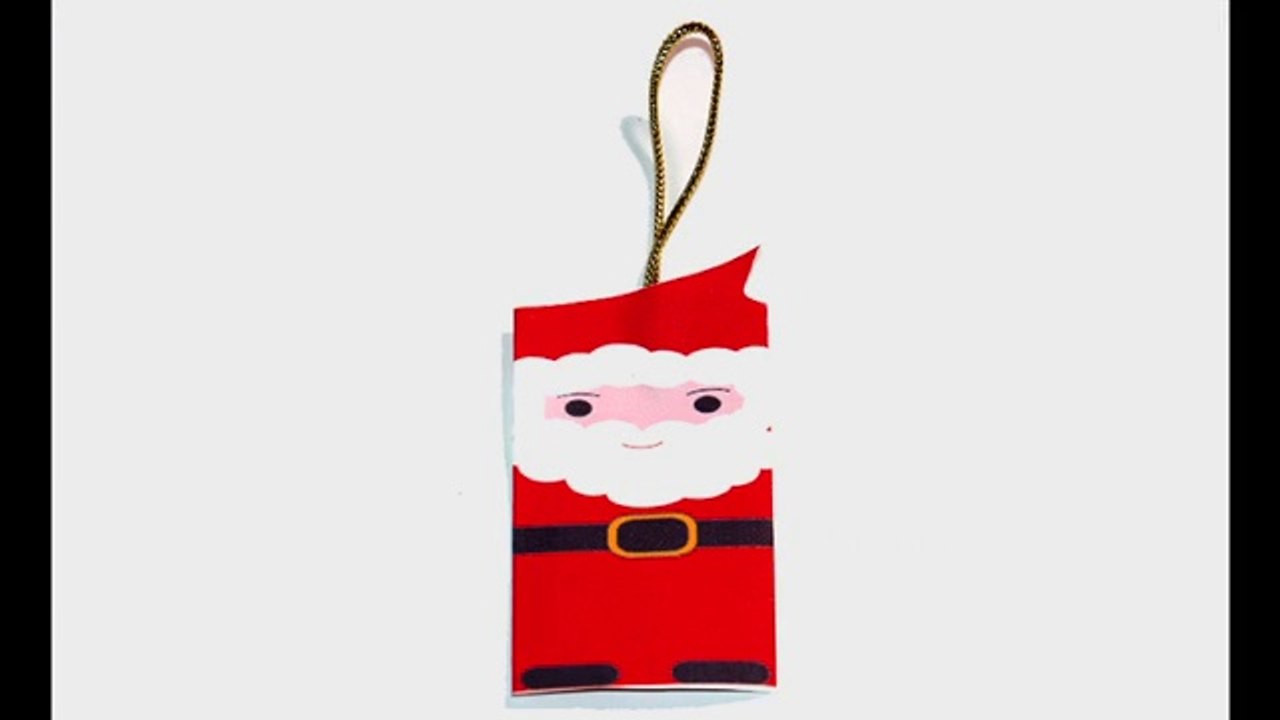 Décoration de sapin de Noël "Père Noël" en papier