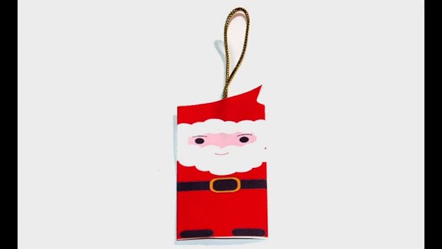 Décoration de sapin de Noël Père Noël en papier