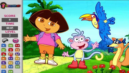 Dora the explorer Games   Dora Hidden Numbers  Puzzle Game   Walkthrough