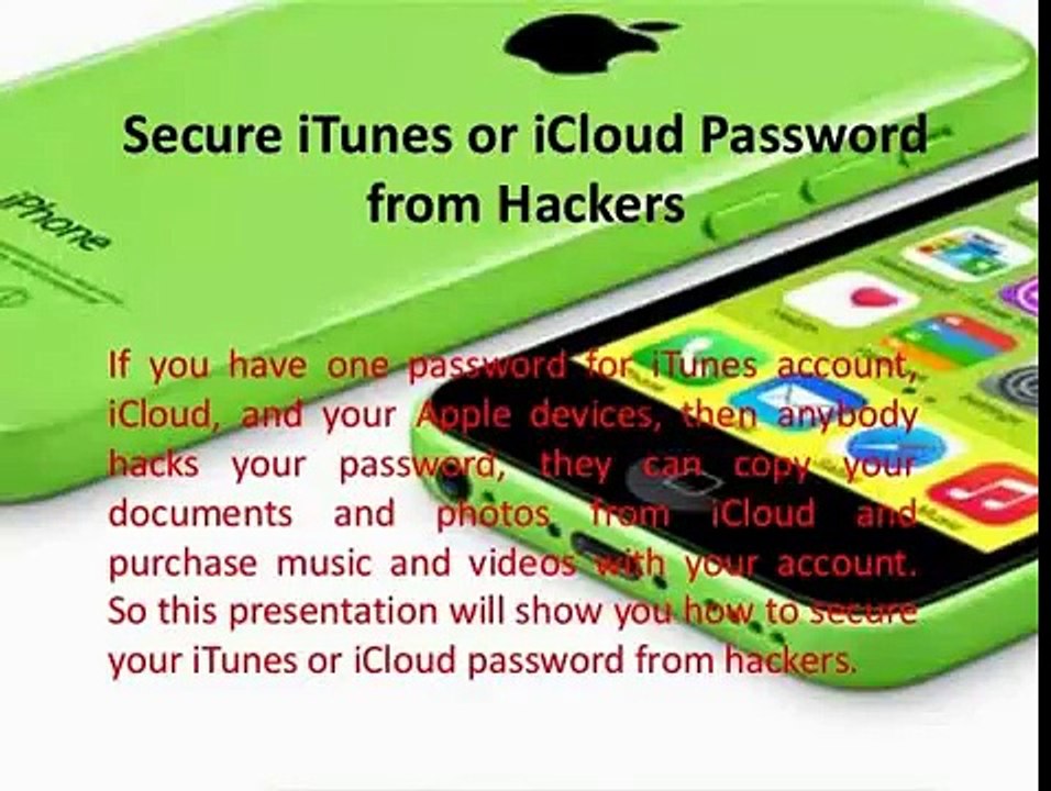 Keep Hackers to Secure your iTunes or iCloud Password