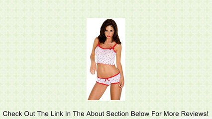 Music Legs Sweetheart Cami and Shorts Set White/Red One Size Fits Most Review