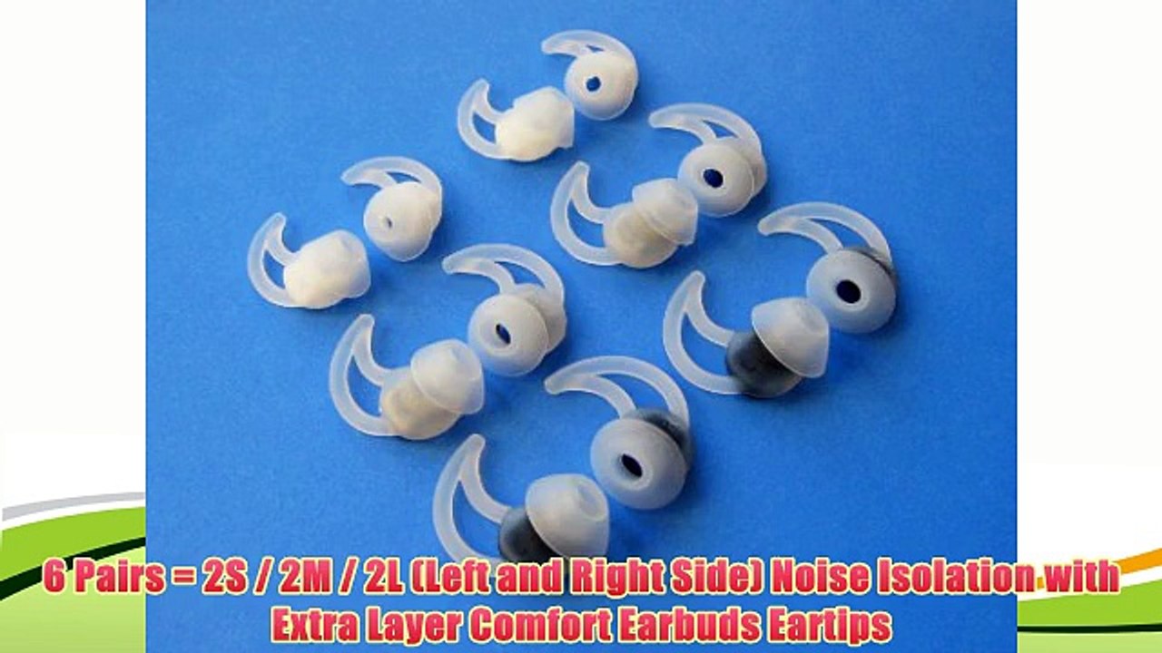 Best buy 12pcs - 6 Pairs: S / M / L Noise Isolation with Extra Layer Comfort Earbuds Eartips