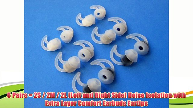 Best buy 12pcs - 6 Pairs: S / M / L Noise Isolation with Extra Layer Comfort Earbuds Eartips
