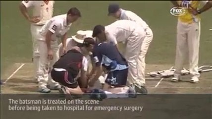 Philip Huges died after being hit by a ball in Domestic Match