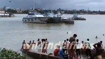 Custom boats are halted in the Ganges for security purpose by wildindiafilms