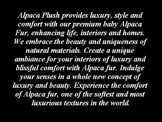 Fur Bedspread From Alpacaplush.com