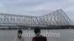 The MajesticHowrah Bridge on River Ganga, Kolkata, Westbengal by wildindiafilms