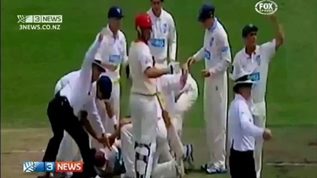 Philip Hughes knocked down by brutal bouncer