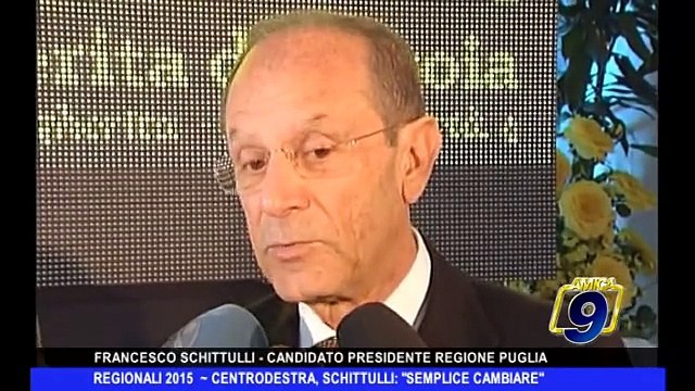 REGIONALI 2015 | Centrodestra, Schittulli: Semplice cambiare