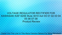 VOLTAGE REGULATOR RECTIFIER FOR KAWASAKI KAF 620E Mule 3010 4x4 93 01 02 03 04 05 06 07 08 Review