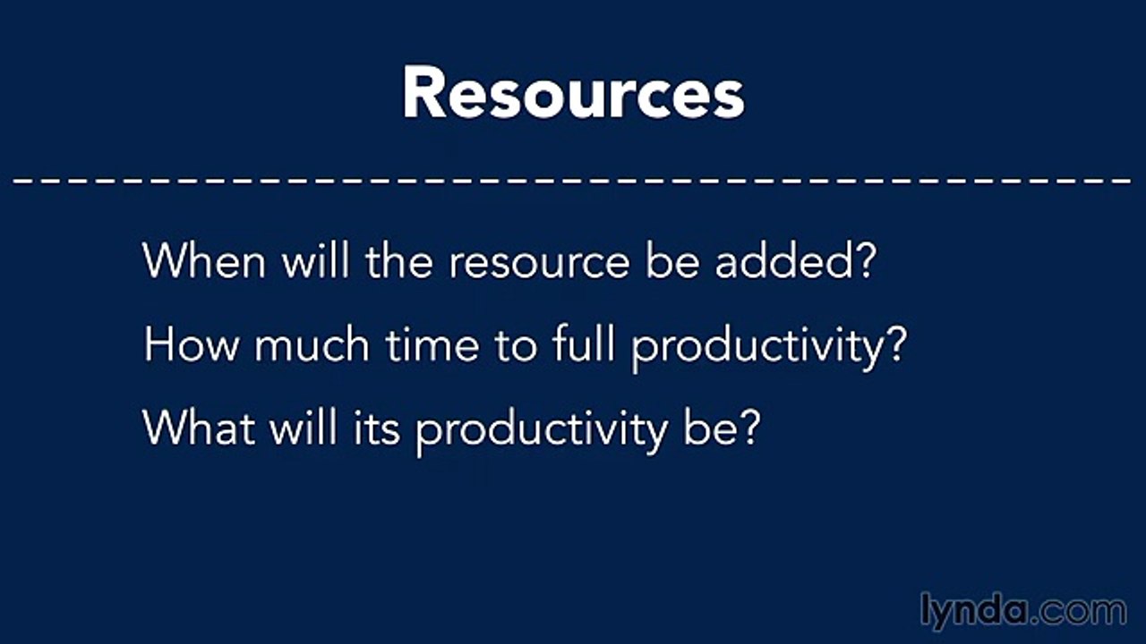 Financial projection tutorial 12 adjusting for Changing resource