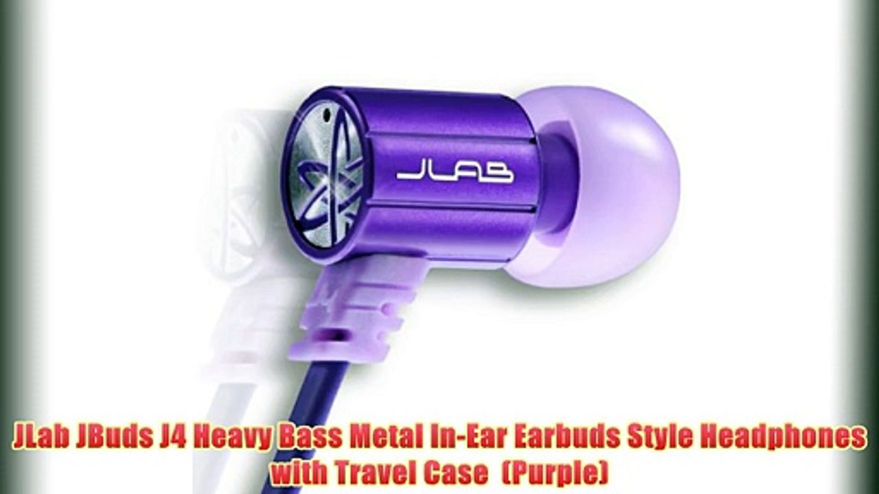 Best buy JLab JBuds J4 Heavy Bass Metal In-Ear Earbuds Style Headphones with Travel Case  (Purple)