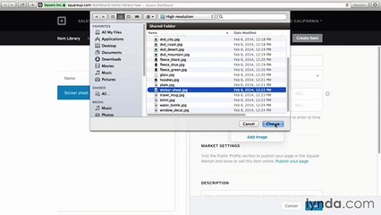 Up and Running with Square Register tutorial 6 Creating Item