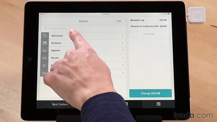 Up and Running with Square Register tutorial 16 Applying_Discounts
