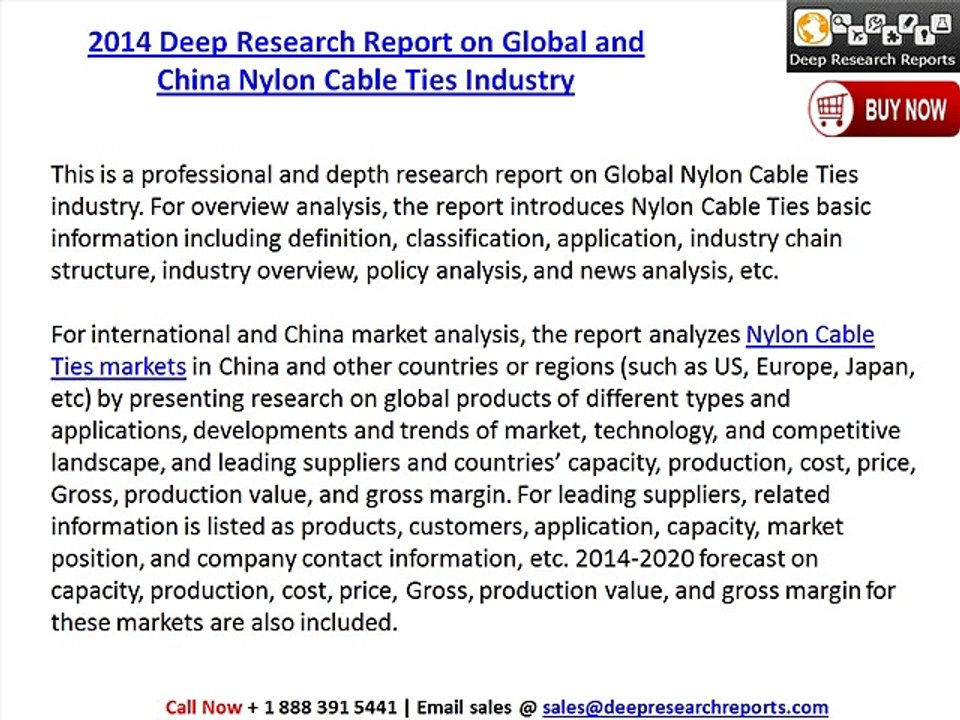 Nylon Cable Ties Market Global and China Trends, Overview & Forecast