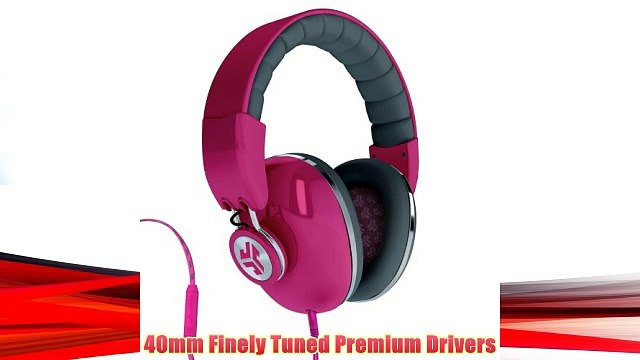Best buy JLab Bombora Over the Ear Headphones with Universal Mic - Passion Fruit Pink / Grigio