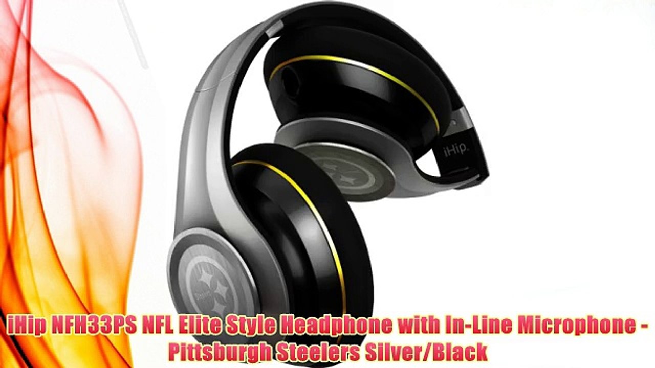 Best buy iHip NFH33PS NFL Elite Style Headphone with In-Line Microphone - Pittsburgh Steelers