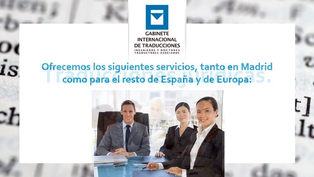 Gabinete Internacional Traducciones - Traducciones desde Madrid - Revisión y corrección de textos desde Madrid